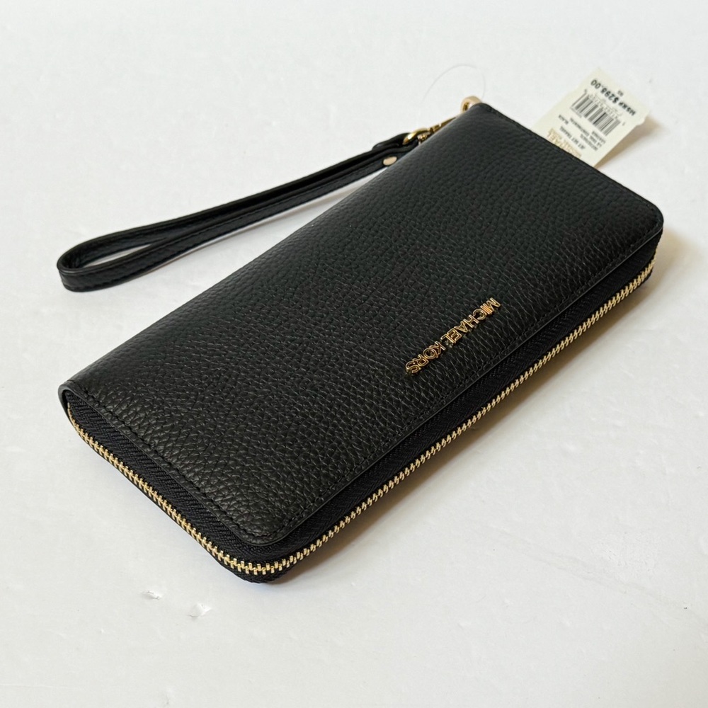 Michael Kors Jet Set LG Leather Wristlet Black - Picture 3 of 12